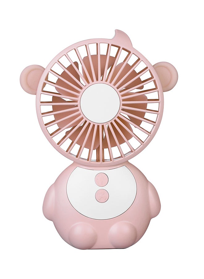 Adjustable Mini USB Powered Operated Fan With LED Light Pink 17.50x6.00x13.00cm - Image 1