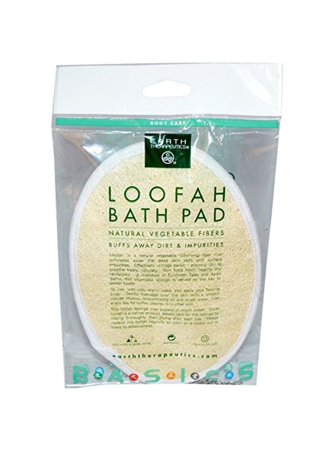 Earth Therapeutics Loofah Bath Pad Beige 
