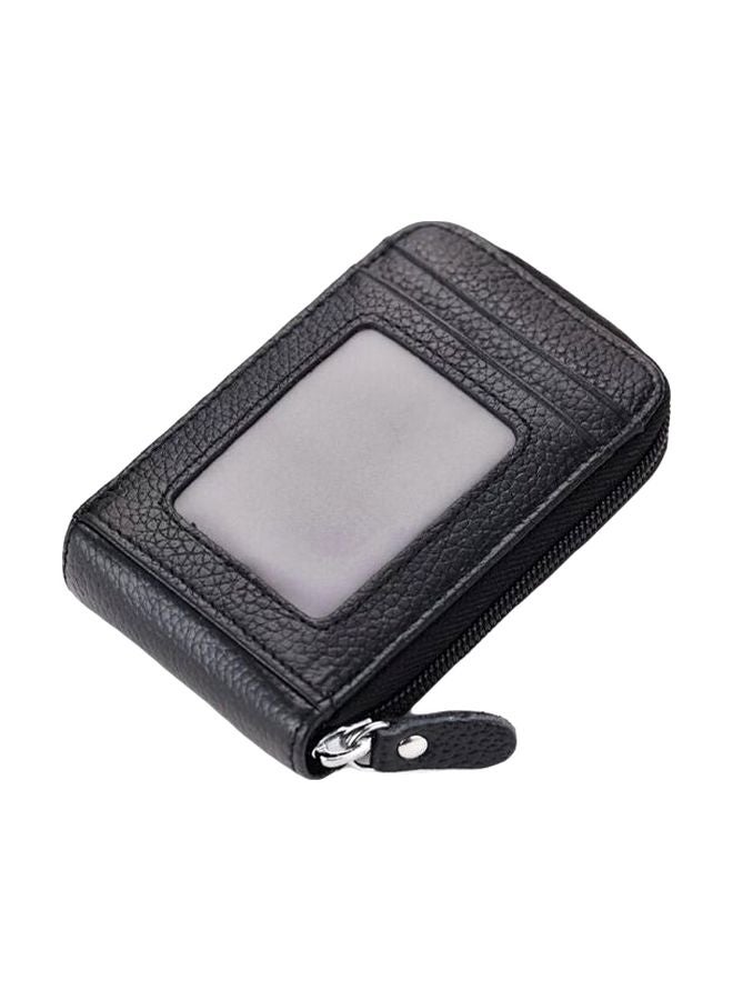 Leather Credit Card Holder Black 