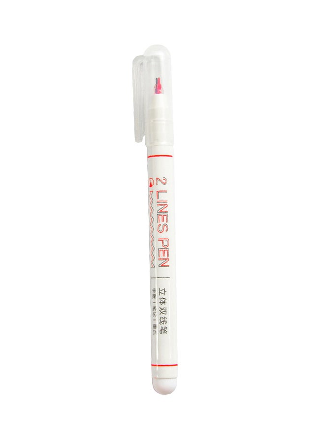 Generic Creative Two Lines Gel Pen Red/Black  - Image 1