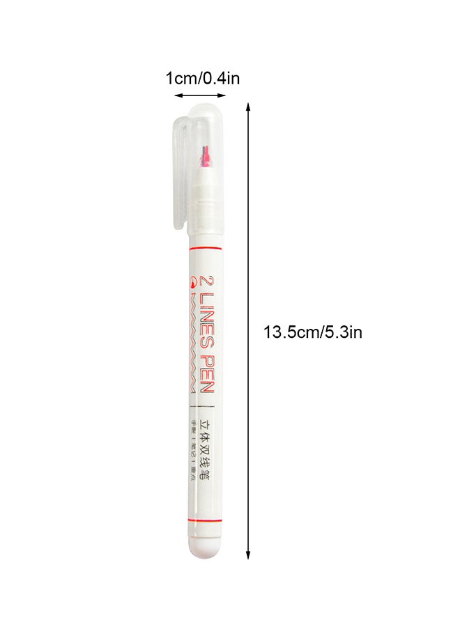 Generic Creative Two Lines Gel Pen Red/Black  - Image 3