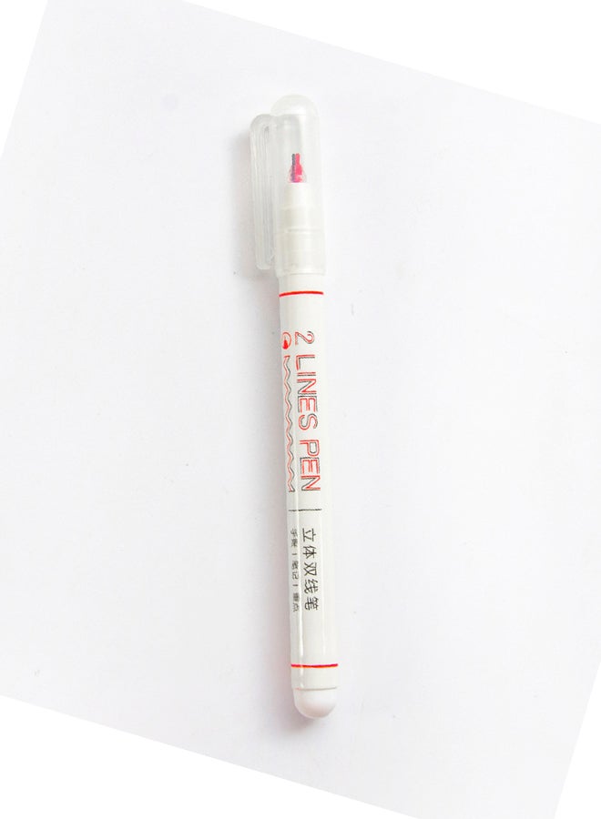 Generic Creative Two Lines Gel Pen Red/Black  - Image 2