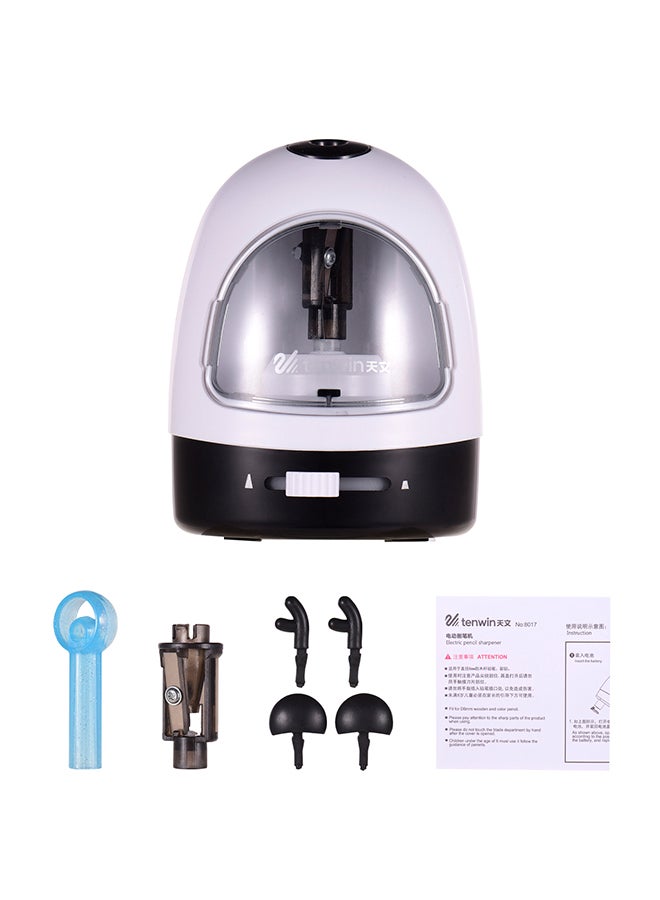 tenwin Durable Electric Pencil Sharpener Black/White - Image 1