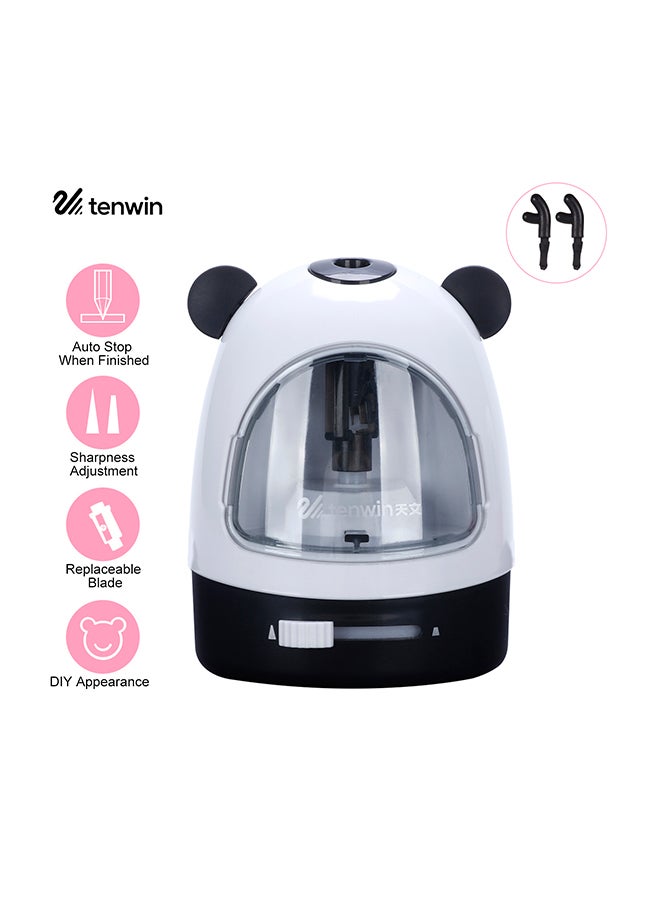 tenwin Durable Electric Pencil Sharpener Black/White - Image 3