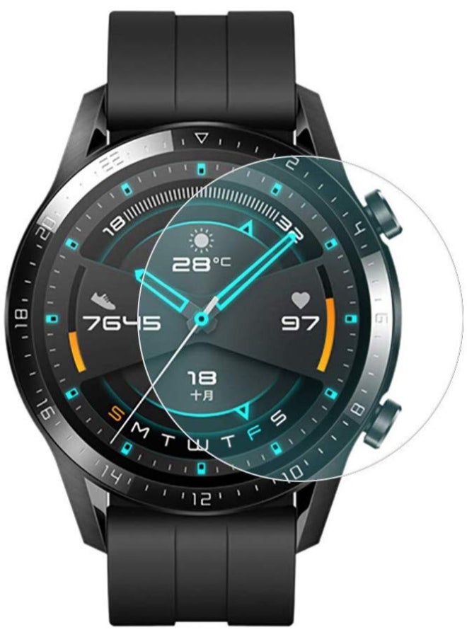 Eworld Pack Of 5 Tempered Glass Screen Protector Film For Huawei Watch GT 2 Clear  - Image 4