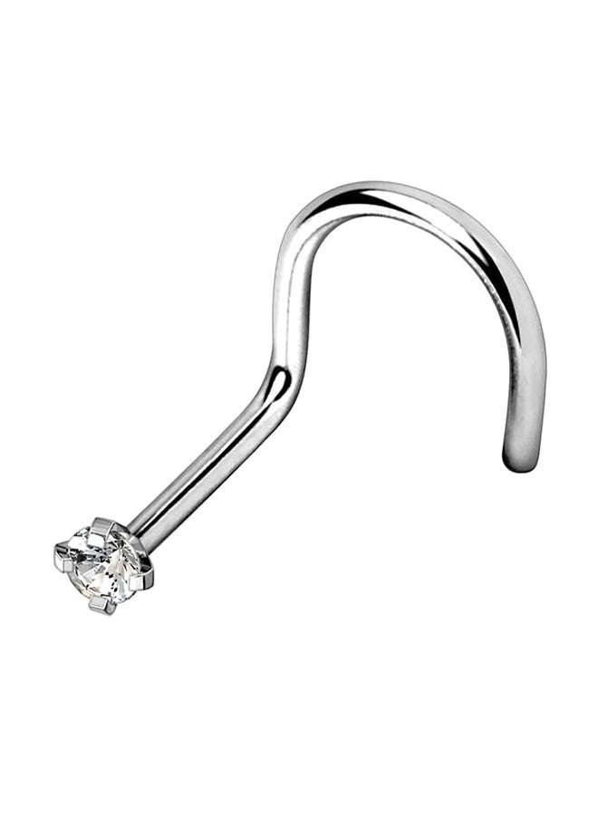 Platinum Coated Stylish Metal Nose Ring