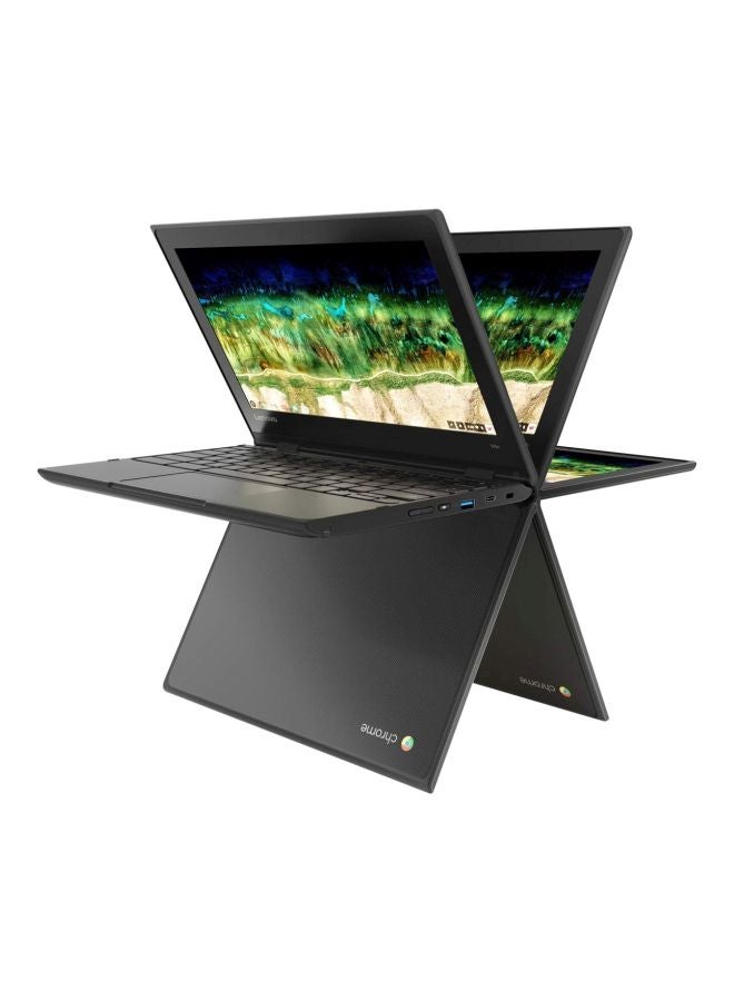 لينوفو لابتوب كروم بوك 500E من الجيل الثاني، 2 في 1 قابل للطي بشاشة 11.6 بوصة ومعالج سيليرون/ ذاكرة رام 4 جيجابايت/ محرك فلاش درايف eMMC سعة 32 جيجابايت/ بطاقة رسومات إنتل 600 فائقة الوضوح أسود - Image 5