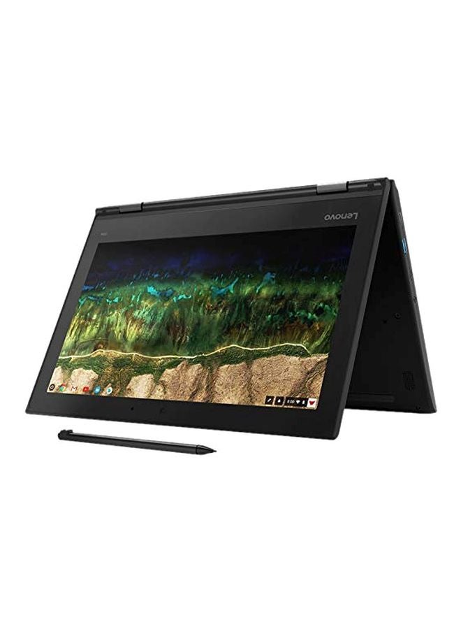 لينوفو لابتوب كروم بوك 500E من الجيل الثاني، 2 في 1 قابل للطي بشاشة 11.6 بوصة ومعالج سيليرون/ ذاكرة رام 4 جيجابايت/ محرك فلاش درايف eMMC سعة 32 جيجابايت/ بطاقة رسومات إنتل 600 فائقة الوضوح أسود - Image 2