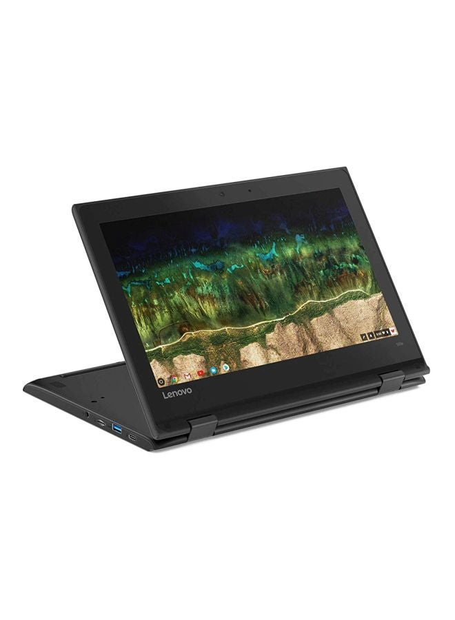 لينوفو لابتوب كروم بوك 500E من الجيل الثاني، 2 في 1 قابل للطي بشاشة 11.6 بوصة ومعالج سيليرون/ ذاكرة رام 4 جيجابايت/ محرك فلاش درايف eMMC سعة 32 جيجابايت/ بطاقة رسومات إنتل 600 فائقة الوضوح أسود - Image 3