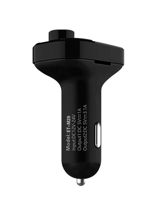 أيرلدوم شاحن سيارة MP3 بلس لاسلكي يعمل بتقنية البلوتوث ومزود بمنفذين USB أسود - Image 3