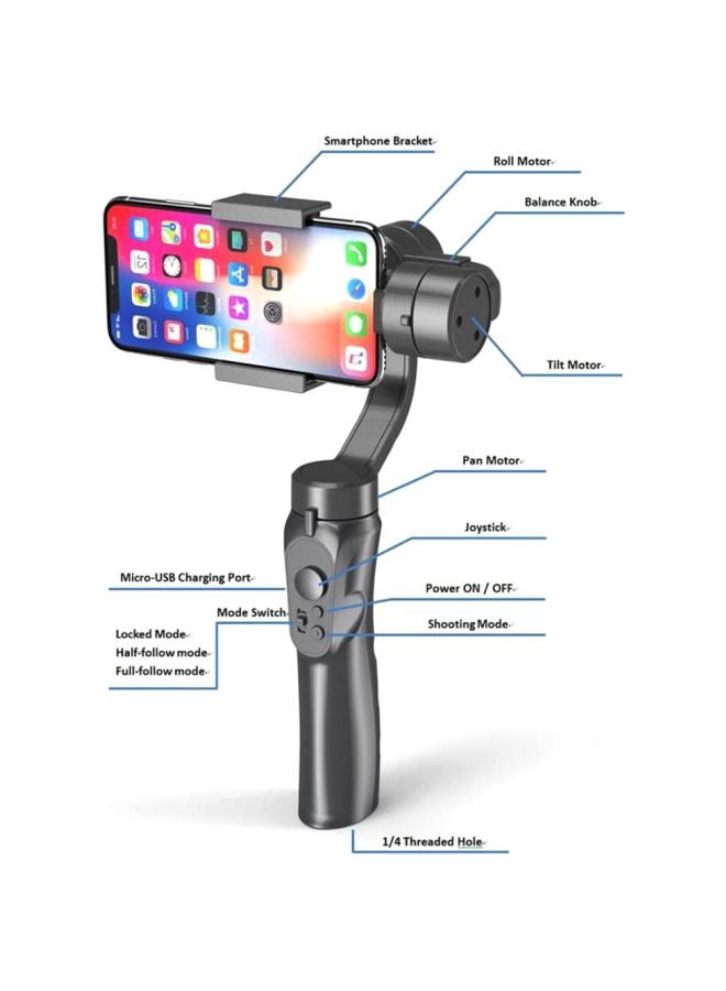 GimPro H4 3-Axis Stabilized Handheld Gimbal Black - Image 3