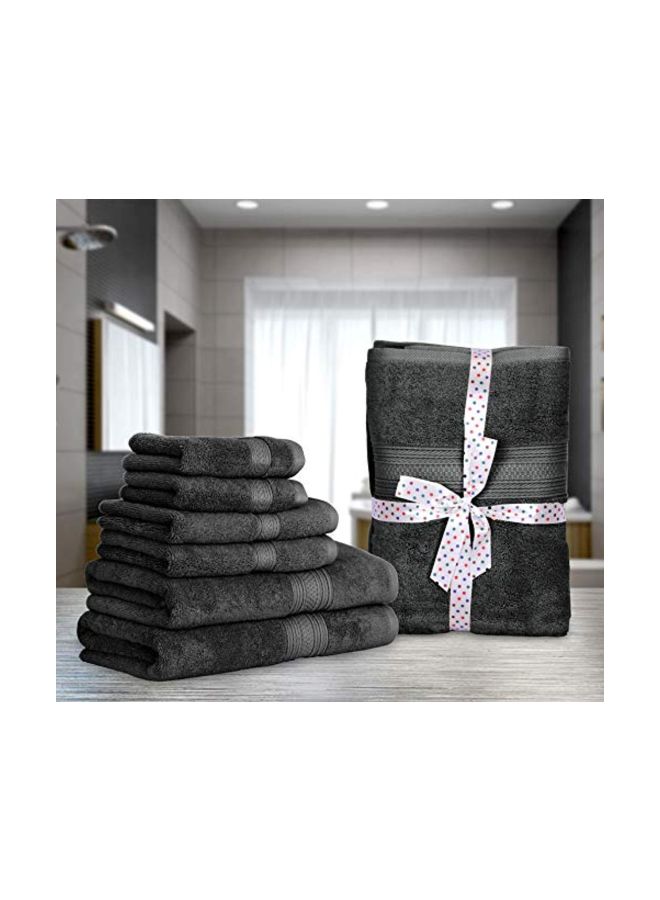 Utopia Towels 8-Piece Cotton Premium Towel Set Grey 27x54inch - Image 4