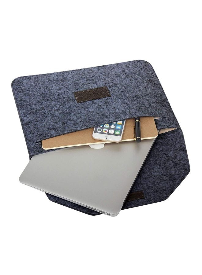 SMH Protective Sleeve For Apple MacBook 13.3-Inch Dark Grey  - Image 4