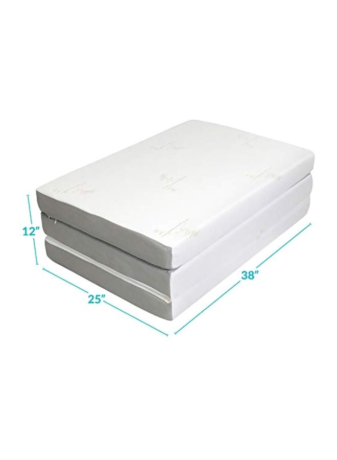 milliard Tri Folding Mattress With Washable Cover White 75x38inch  - Image 5