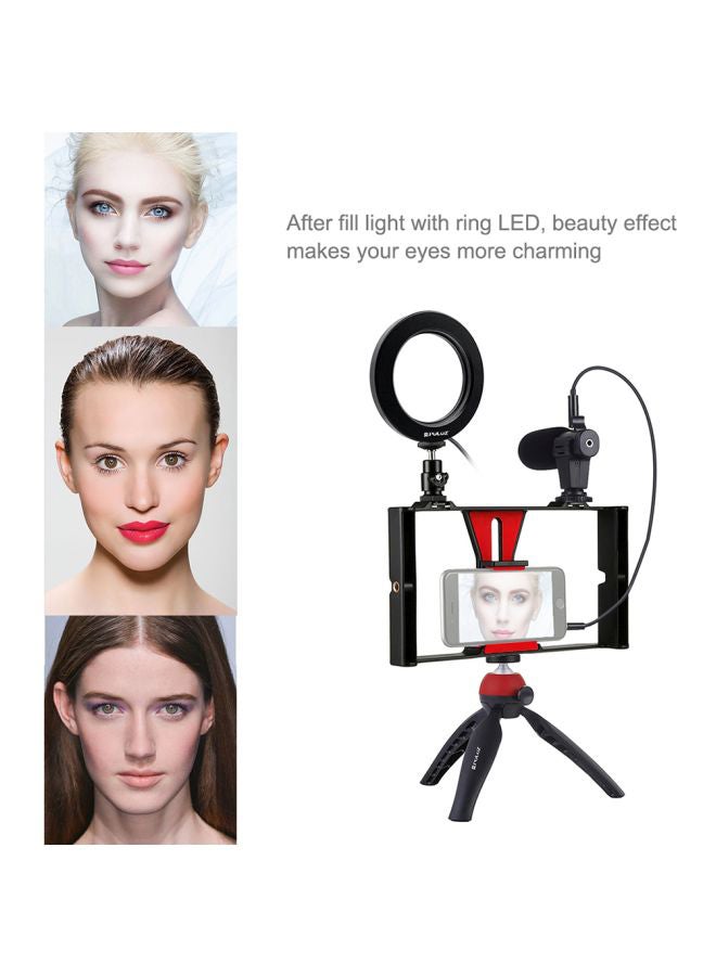 PULUZ Flexible Tripod Vertical Bracket Mount With Accessories Red/Black/White  - Image 4
