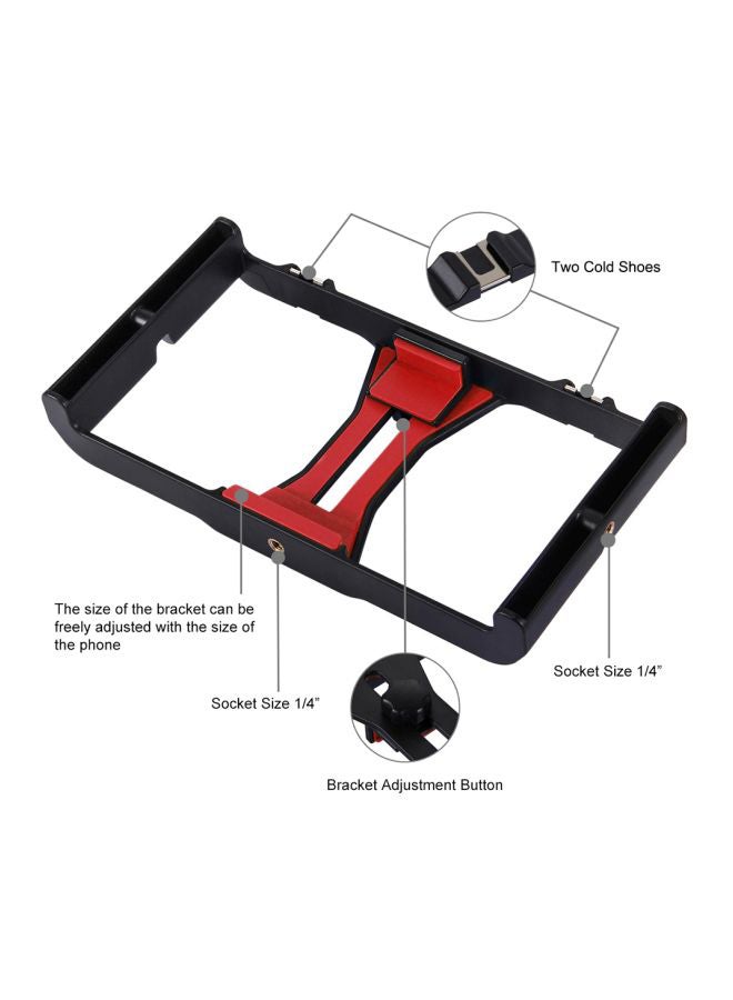 PULUZ Flexible Tripod Vertical Bracket Mount With Accessories Red/Black/White  - Image 3