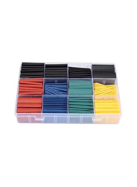 530-Piece Shrinkable Heat Shrink Tubing Insulation Tube Kit Set Multicolour 1.5cm