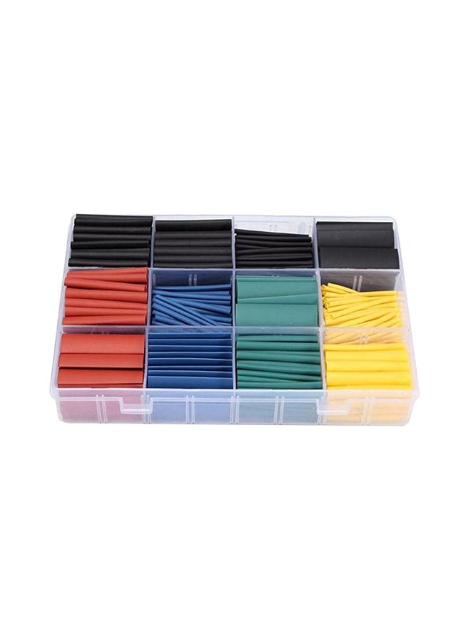 530-Piece Shrinkable Heat Shrink Tubing Insulation Tube Kit Set Multicolour 1.5cm