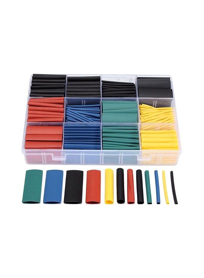 530-Piece Shrinkable Heat Shrink Tubing Insulation Tube Kit Set Multicolour 1.5cm
