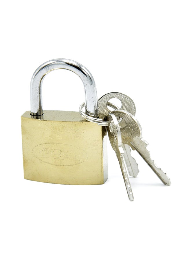 Padlock With 3 Keys Gold/Silver 