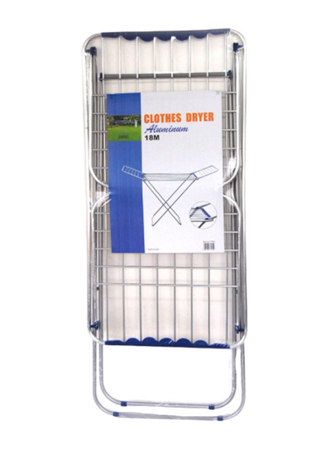 حامل تجفيف الملابس فضي 175x110x55سم - Image 1