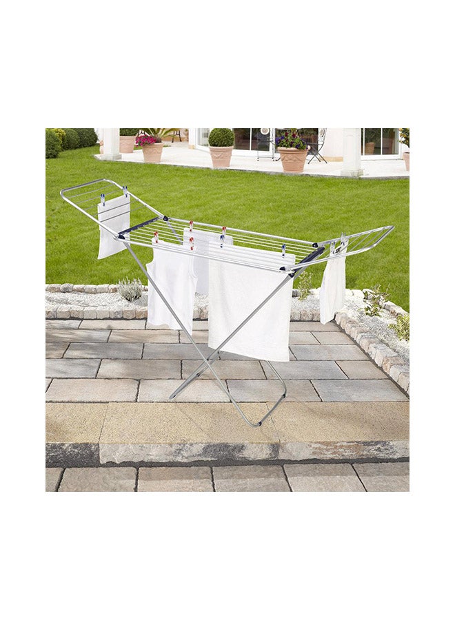 حامل تجفيف الملابس فضي 175x110x55سم - Image 5