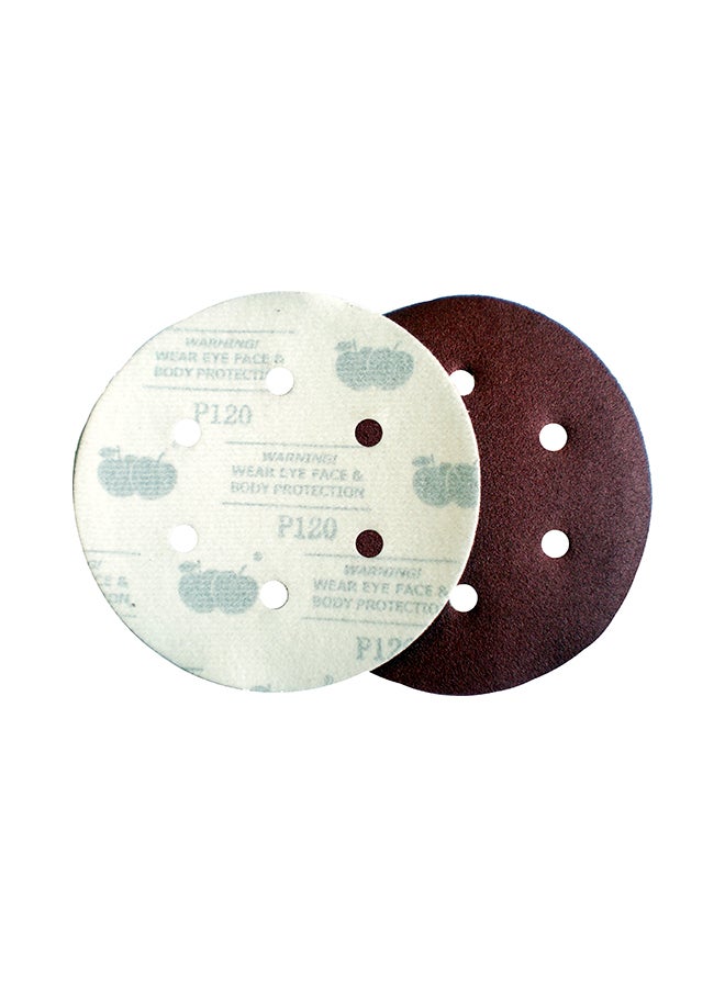 Pack of 50pcs Velcro hook disc Alox Grit 40 with 6 holes Red 150mm