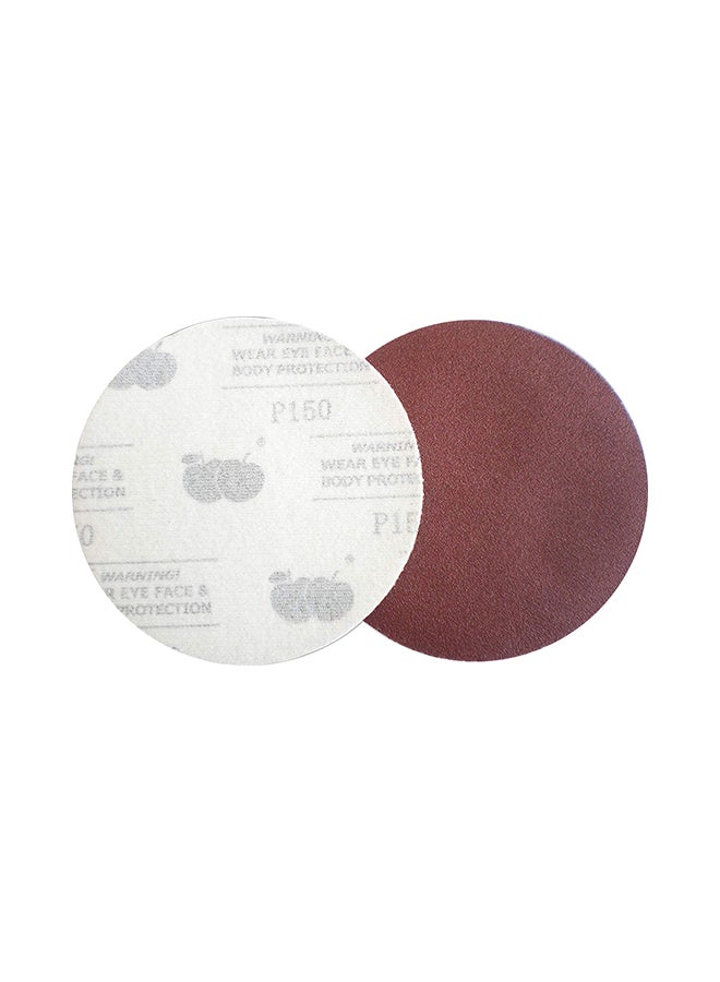 Pack of 100pcs Velcro hook disc Alox Grit 320 Without Holes Red 125mm