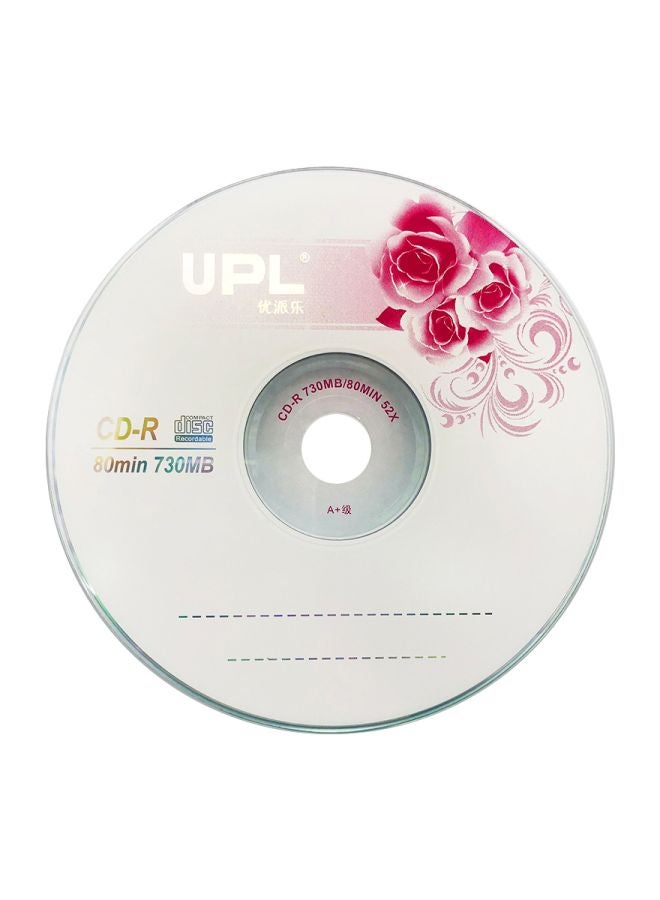 Generic - 50-Piece Blank CD-R C9010-50-L White/Pink - Image 1
