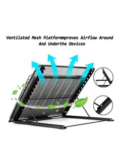 Generic Metal Laptop Stand Black  - Image 2