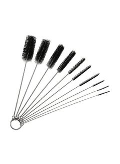 10-Piece Nylon Tube Brush Pipe Black 8.3x2x2inch - v1582963380/N35184750A_1