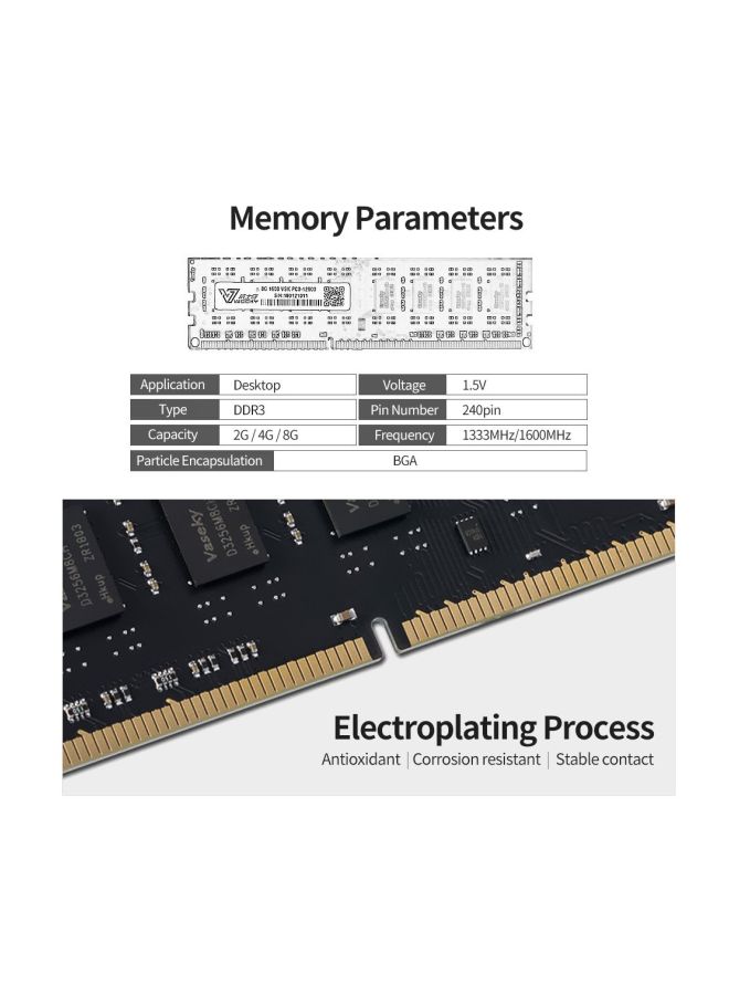 فاسكي بطاقة ذاكرة وصول عشوائي DDR3 PC3-12800 ذهب أخضر - Image 5