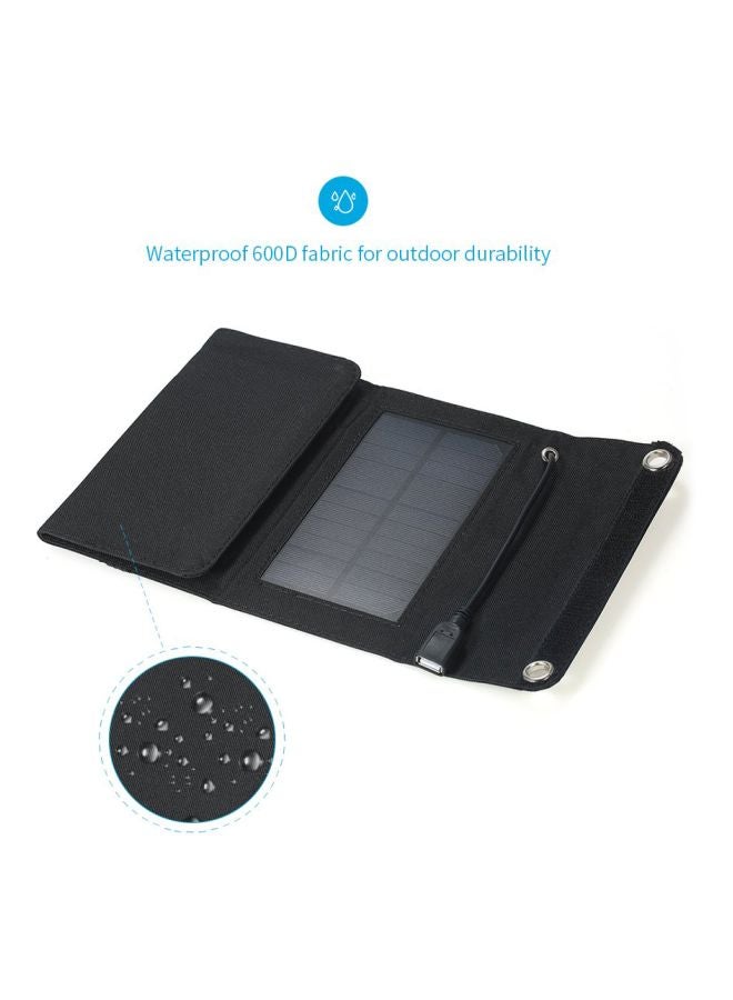 Generic - Silicon Solar Panel USB Charger For Mobile Phone Black - Image 1