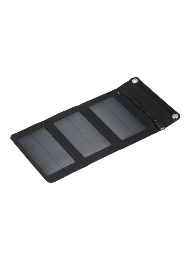 Generic - Silicon Solar Panel USB Charger For Mobile Phone Black - Image 1