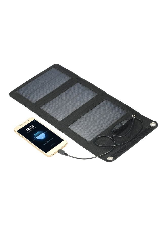 Generic - Silicon Solar Panel USB Charger For Mobile Phone Black - Image 1