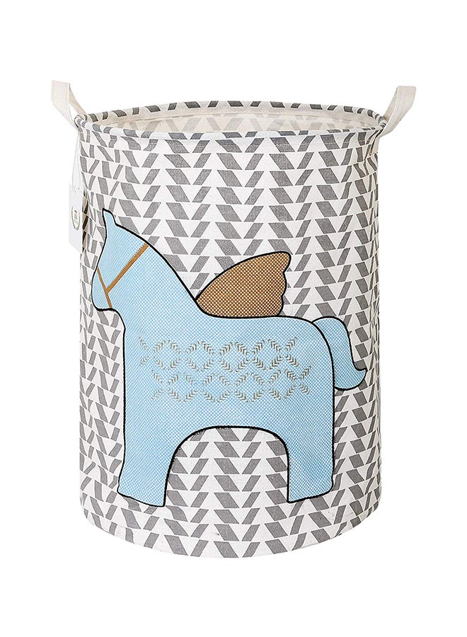 Beauenty Horse Print Waterproof Storage Laundry Bucket Multicolour 40x50cm  - Image 1