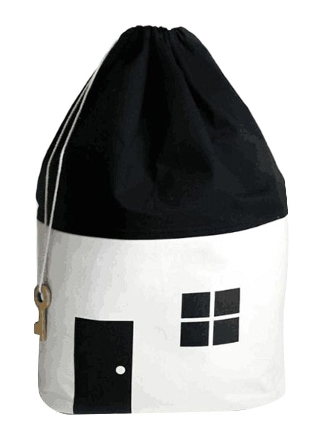 Beauenty Room Decoration Large Capacity House Patern Storage Bag White 65x36x20cm - Image 1