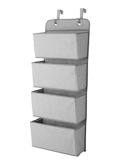 Houseware Hanging Wall Closet Storage Organizer Bag Grey 33 x 9 x 91cm
