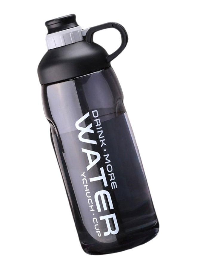 WATER - Outdoor Large Capacity Water Bottle Plastic Black 10x10x5cm - Image 1