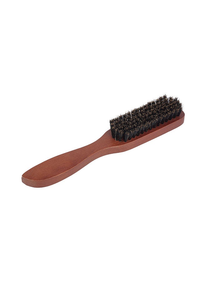 Beard Mustache Facial Wooden Hair Brush Brown 22x3x4cm - Image 1