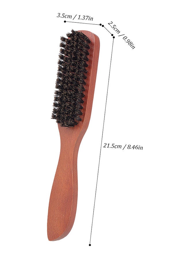 Beard Mustache Facial Wooden Hair Brush Brown 22x3x4cm - Image 3