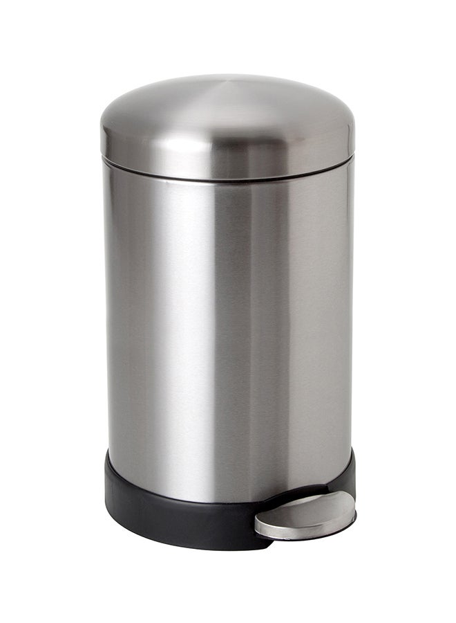 Stainless Steel Trash Can Silver 12Liters 