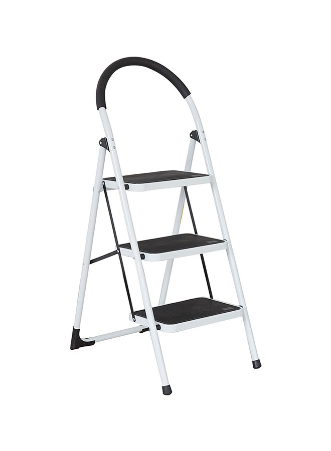 Foldable Step Ladder With Rubber Handgrip White/Black 44inch