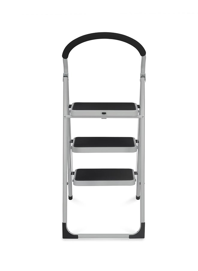 Foldable Step Ladder With Rubber Handgrip White/Black 44inch - Image 3