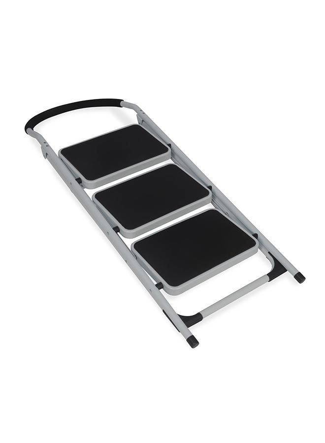 Foldable Step Ladder With Rubber Handgrip White/Black 44inch - Image 2