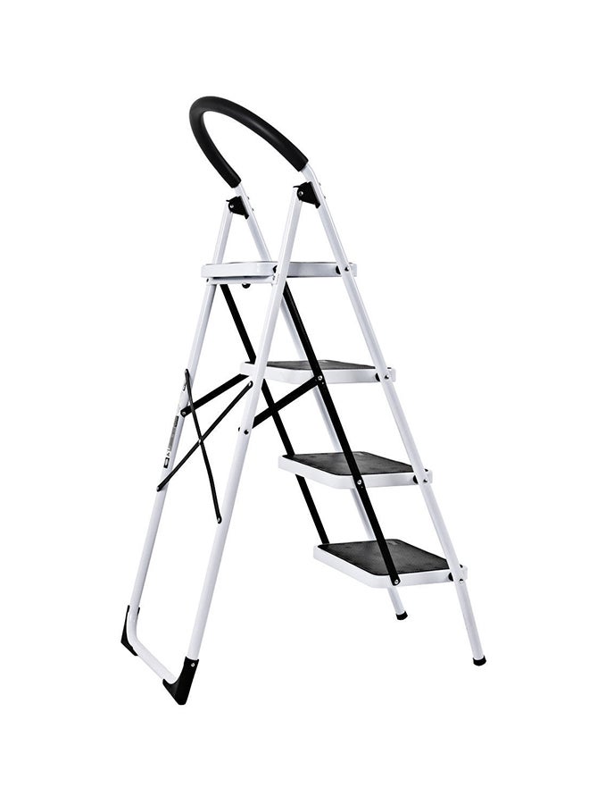 Foldable Step Ladder With Rubber Handgrip White/Black 55inch  - Image 2