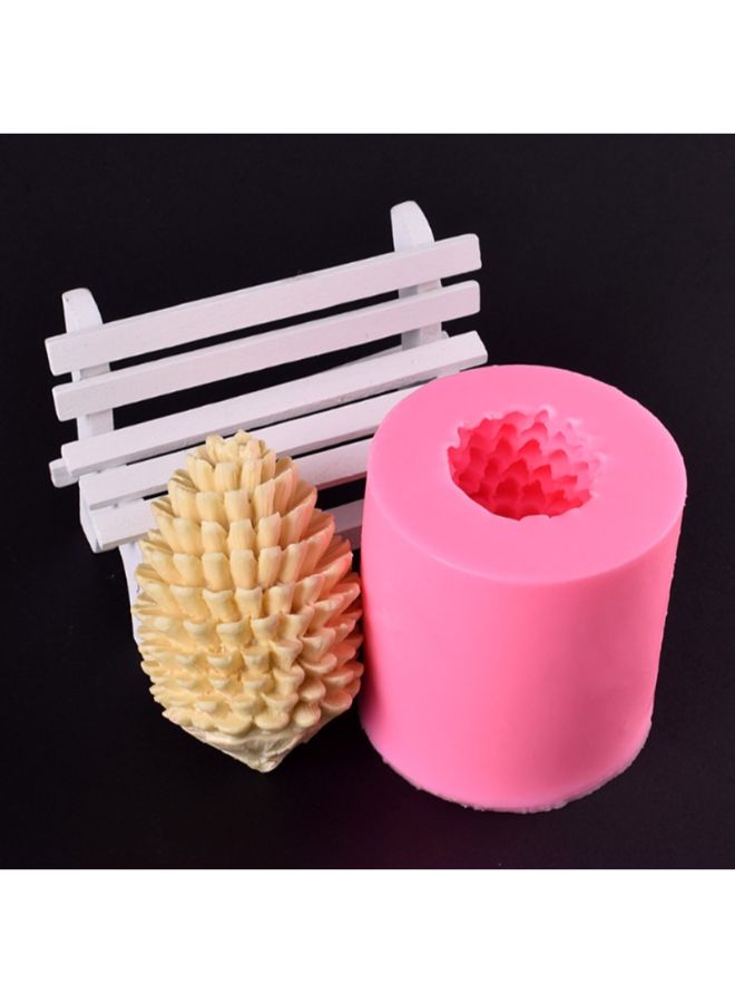 3D Pinecone Shaped Fondant Silicone Mould Pink 8 x 5.8cm - Image 2