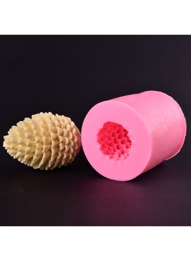 3D Pinecone Shaped Fondant Silicone Mould Pink 8 x 5.8cm - Image 5