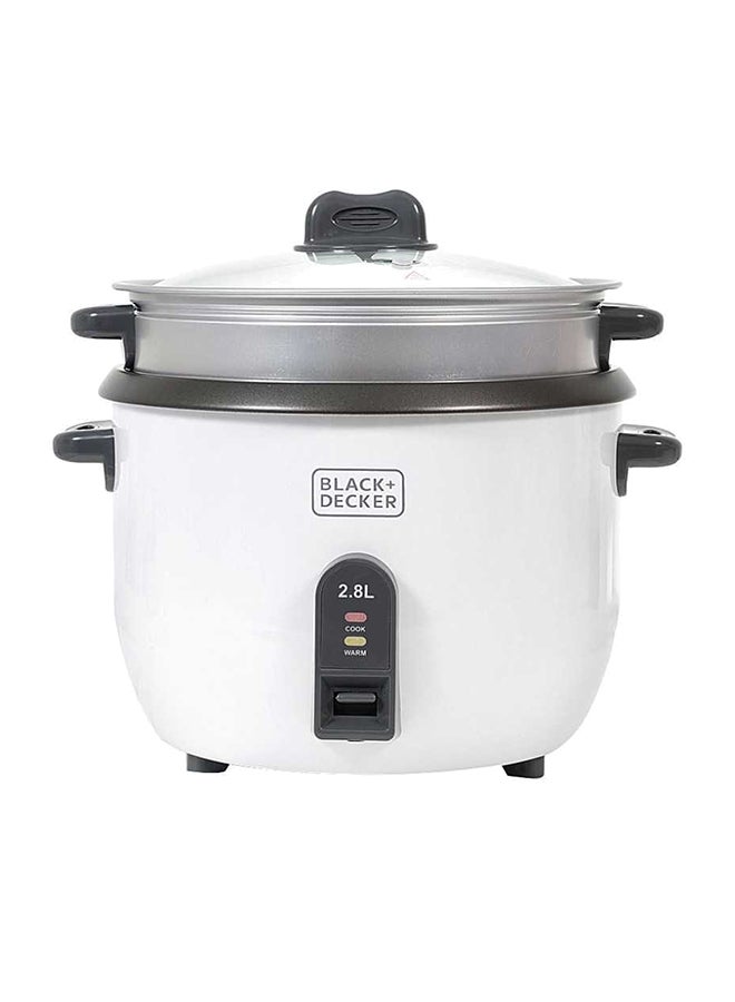 بلاك اند ديكر موقد طبخ الأرز الأوتوماتيكي بسعة 2.8 لتر 2.8 L 1100.0 W RC2850 أبيض/أسود/فضي  - Image 1