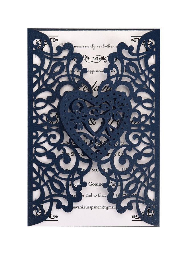 Generic 10-Piece Pearl Paper Floral Invitation Card Holder  - Image 1